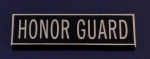 HONOR GUARD 3/8" Award/Commendation Bar/Uniform Pin Silver on Black USA MADE!